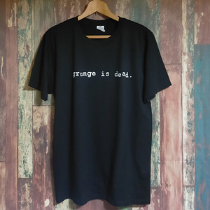 送込 grunge is dead . カート コバーン着用 グランジ イズ デッド 半袖Tシャツ 黒 Lサイズ