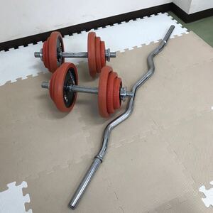 $【売り切り】FIGHTING ダンベル シャフトセット 筋トレ トレーニング 1.25kg×4 2.5kg×4 5kg×4 