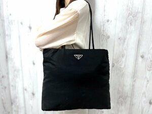 極美品 PRADA プラダ テスート トートバッグ ショルダーバッグ バッグ ナイロン 黒 A4収納可 68779Y