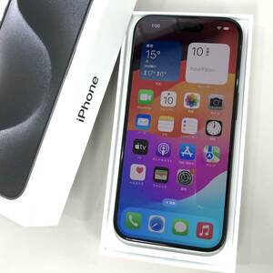 【中古超美品】国内版SIMフリー iPhone15 Pro 1TB ブラックチタニウム MTUQ3J/A