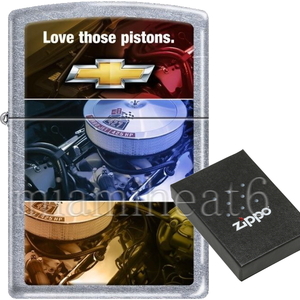 送料140円★新品Zippo シボレー ピストンヘッドカバー エアクリーナー ストリートクロム