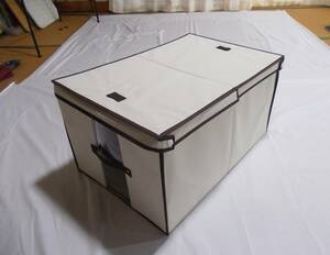 タンス上スッキリ 収納BOX/収納ボックス/衣装ケース★大容量71L/40×60×30cm★透明窓/ふた付き★折りたたみ可能★