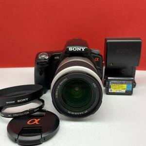 □ Sony α55 SLT-A55V ボディデジタル一眼レフカメラ DT 3.5-5.6/18-70 レンズ バッテリー 充電器 ジャンク ソニー