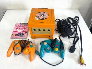 E352　任天堂　Nintendo　ゲームキューブ　GAME CUBE　本体　DOL-017　オレンジ　コントローラー　ソフト　大量　まとめ売り