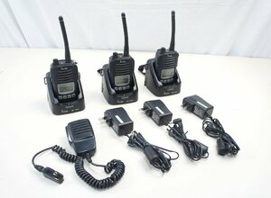 02★【ジャンク品】まとめて ICOM アイコム トランシーバー IC-DPR6 充電器：BC-208 アダプター：BC-123S マイク★498N7　/5ｂ*