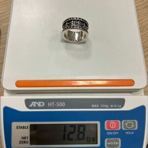 シルバー925 ブラックダイヤ リング 総重量12g シルバー リング 指輪 