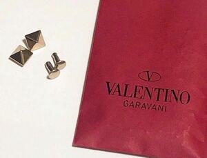 バレンチノ・ガラヴァーニ 「Valentino Garavani」スタッズ 鋲 2セット (3277) 正規品 付属品 バッグ用パーツ 8×8mm ゴールド系