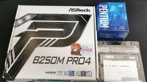 CPU+マザーボード+メモリセット Pentium G4560 B250M-Pro4 DDR4 PC4-19200 4GB
