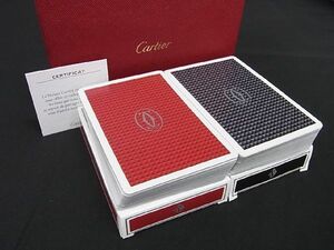 ■新品■未使用■ Cartier カルティエ マストライン トランプ カードゲーム テーブルゲーム レッド系×ブラック系 AQ7364