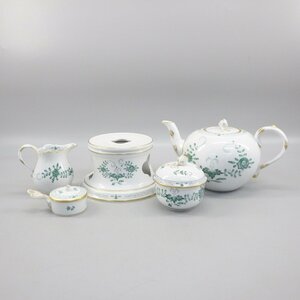 1円～ Meissen マイセン インドの華 ポット/ポットウォーマー/シュガー/クリーマー/キャンドルホルダー 計5点 食器 219-2557630【O商品】