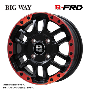 送料無料 ビッグウェイ B-LUGNAS FRD 4J-12 +42 4H-100 (12インチ) 4H100 4J+42【2本セット 新品】