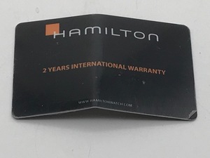 HAMILTON　ハミルトン　無記名　保証書　純正品