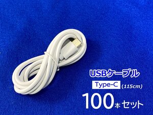 ●ジャンク品●※メーカー不明　USBケーブル Type-C 100本セット (13223101016337SH)