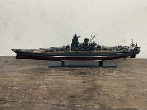博物館級！ 完全オリジナル 戦艦 大和 ヤマト 真鍮多数使用の木製 模型 1/250スケール 全長100cm 旧日本海軍 精密模型 木枠梱包