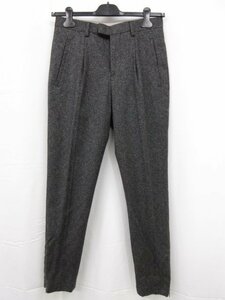 HH超美品 【ジョルジオアルマーニ】 カシミア混 テーパード スラックス パンツ (メンズ) 44R グレー系 織柄 伊製 2WGPP0RL T03KI●28MP9843