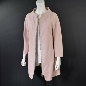 1265-24B0082★Herno ヘルノ★スプリングコート 桜色ピンク.:* イタリア製 コットンジップコート 42 春通勤・お出かけに◎