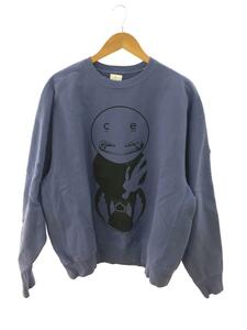 C.E(CAV EMPT)◆スウェット/L/コットン/BLU/OVERDYE MD In The Present CREW//