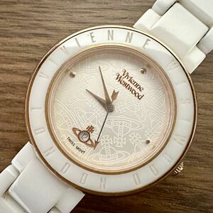 【1円〜】Vivienne Westwood ヴィヴィアンウエストウッド 腕時計 オーブ セラミック VV124WHWH レディース クオーツ 動作未確認 