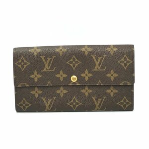 LOUIS VUITTON ルイヴィトン LV モノグラム ２つ折り 長財布 折り財布 ポシェット ポルトモネ クレディ M61725 ブラウン fe ABC1