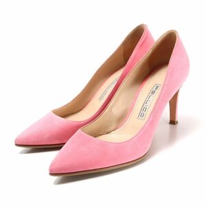GP8537▽イタリア製 PELLICO ペリーコ スエードレザー ポインテッドトゥパンプス 靴 35/23cm相当 ピンク系