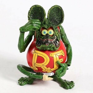 【1PCS】 12cm ラットフィンク Rat Fink R.F. アクション フィギュア PVC 可動 人形 おもちゃ 模型 アメリカン 雑貨 【赤】