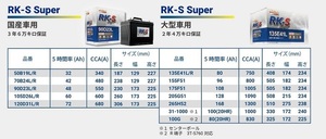 クラリオスOEMバッテリー　265H52