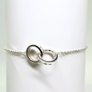 TIFFANY&Co.(ティファニー) 《K18 インターロッキングサークルブレスレット》M 約2.9g bracelet jewelry ジュエリー CE0/CE0