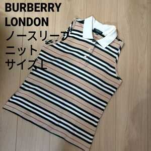 正規品 BURBERRY London ノースリーブ ニット バーバリー ロンドン ノバチェック ノースリーブシャツ