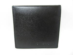 T7202☆【SALE】GIVENCHY ジバンシー 2つ折り財布 小銭入れ付き ウォレット ブラック MADE IN SPAIN 中古品 送料無料