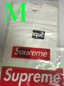 18AW Supreme Comme des Garcons SHIRT Split Box Logo Tee White M シュプリーム コムデギャルソン ボックスロゴ Tシャツ ホワイト 白