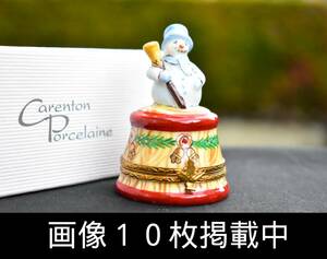 リモージュ ボックス carenton porcelaine スノーマン クリスマス ピルケース フランス 正規 極美品 ヴィンテージ 画像10枚掲載中