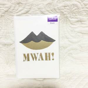 新品　百貨店商品　Hallmark　MWAH!　カード　英訳文「チューッ！」　日本製