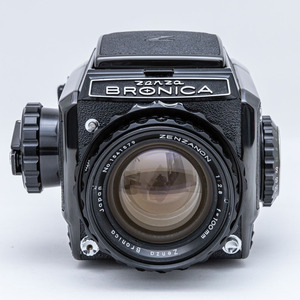 Zenza Bronica S2 ブラック, ZENZANON 100mm F2.8, フィルムホルダー2個セット　【管理番号007594】