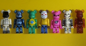 ◇現状品 2002年製 メディコムトイ 初期 BE@RBRICK ベアブリック シリーズ3 [CUTE,ANIMAL,SF,HORROR,FLAG,PATTERN,JELLY BEAN](７種セット)