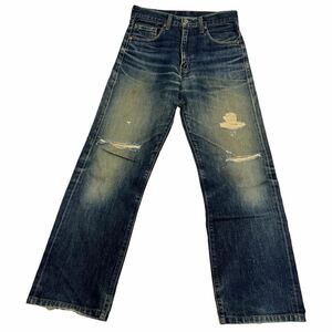 Levi’s 504Z XX / リーバイス デニムパンツ ジーンズ 赤耳 BIGE リベット TALON ダメージ 復刻版 日本製 W29 O-1975