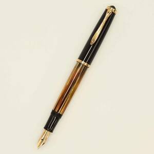 2396 万年筆 ペリカン #400NN ブラウンストライプ PELIKAN　ピストンフィラー　14k F 細字　ドイツ　ヴィンテージ