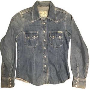 極美 LUCKY BLAND ダンガリー デニム ウエスタン シャツ レディース シャツ ヴィンテージ / RRL ポロ ラルフ ローレン LEVI’S ディーゼル 