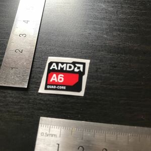 AMD A6 QUAD-CORE パソコンエンブレムシール@1769