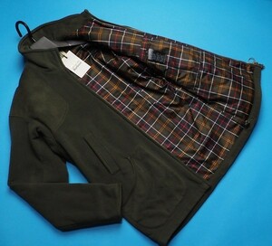 新品サンプル品 Barbour バブアー 海外限定 秋冬 DUNMOOR 厚手フリース ジップアップ ジャケットMカーキ MFL00690L71