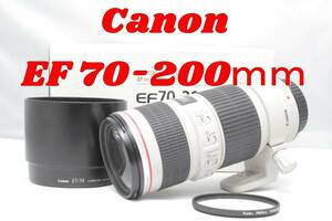 美品！Canon EF 70-200ｍｍ F4L　IS USM　キヤノン　キャノン　Lレンズ　動作確認済み　カビ・くもりなし