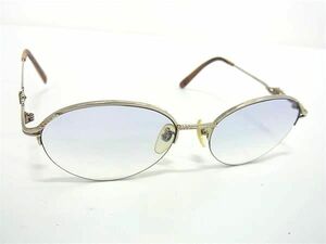 1円 FENDI フェンディ FE-9097 55□17 135 度入り サングラス メガネ 眼鏡 メンズ レディース シルバー系×ブラウン系 AZ3670