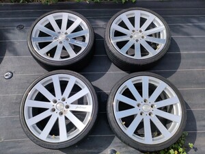 ヴェネルディ　VENERDi　19インチ　アルミホイール　114.3-5H　19×8J +42 +タイヤ　225/35R19　中古タイヤホイール4本セット