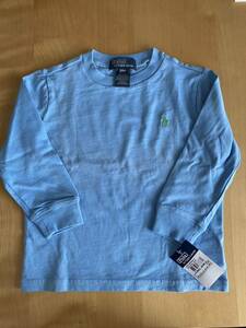 新品 未使用 Polo RALPH LAUREN ポロ ラルフローレン 長袖Tシャツ 2歳 ブルー 水色 タグ付き