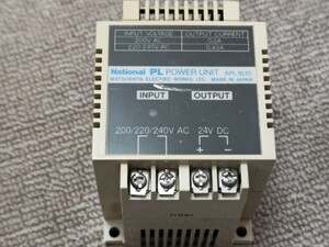 ナショナル　シーケンサ用直流電源　スイッチングレギュレーター　入力電圧 200/220/240V　出力電圧 24V 0.5A 中古品 APL1635