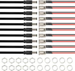 GTIWUNG 10個 DC 12V 電源コネクタ, DC 2.1mm x 5.5mm ジャック, 2.1 x 5.5mm PCB