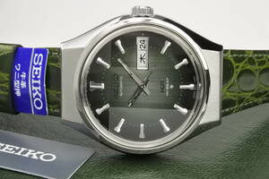 ☆☆☆国産名機高級品　1973年製　SEIKO　 キングセイコー　56KS／Ref.5626-7200　6面カットガラス グリーン自動巻紳士腕時計　美品　