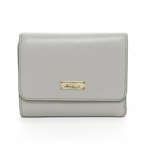 □491508 FURLA フルラ 三つ折り財布 レザー レディース グレー