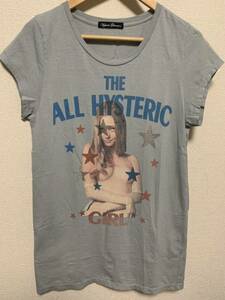 ★値下げ交渉あり★名作★ ヒステリックグラマーALL HYSTERIC GIRLガールプリントワンピースTシャツ★L748 超美品 hysteric★ 