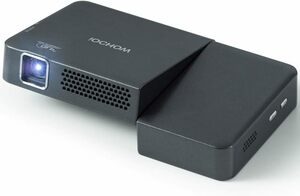 【GW特価セール】iOCHOW プロジェクター 小型 2400ルーメン DLP 1080P 自動台形補正 90度回転 充電式バッテリー内蔵