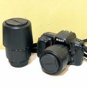 #L23C Nikon F50 SIGMA ZOOM 25-80mm 1:3.5-5.6 MACRO φ55 LENS 70-300mm 1:4-5.6 D DLφ58 ニコン フィルムカメラ 一眼レフ 動作未確認
